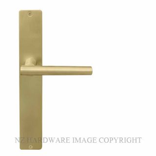 WINDSOR 8205LD MSB CHARLESTON SQUARE LONGPLATE DUMMY HANDLE MATT SATIN BRASS