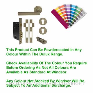 WINDSOR 8229 PC FEDERAL 52MM E85 ROSE HANDLE LOCKSET POWDERCOAT
