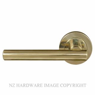 WINDSOR 8201 - 8209 CHARLESTON LEVER ON ROSE POLISHED BRASS-LACQUERED