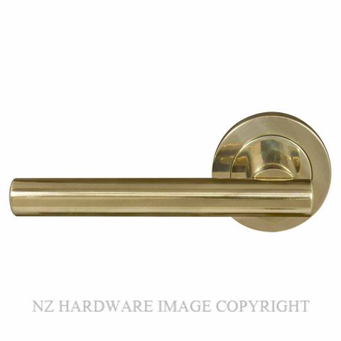 WINDSOR 8201 - 8209 CHARLESTON LEVER ON ROSE POLISHED BRASS-LACQUERED