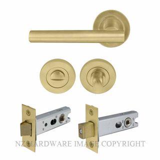 WINDSOR 8207 MSB CHARLESTON 52MM ROUND ROSE PRIVACY SET MATT SATIN BRASS