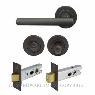 WINDSOR 8207 DRB CHARLESTON 52MM ROUND ROSE PRIVACY SET DARK ROMAB BRASS