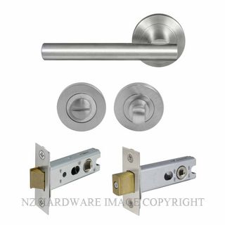 WINDSOR 8207 SC CHARLESTON 52MM ROUND ROSE PRIVACY SET SATIN CHROME