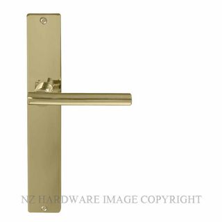WINDSOR 8205LD PB CHARLESTON SQUARE LONGPLATE DUMMY HANDLE POLISHED BRASS-LACQUERED