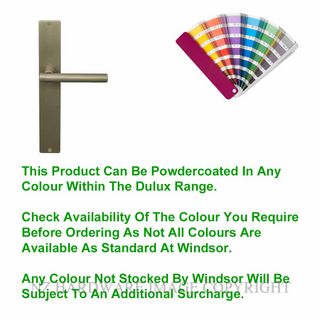 WINDSOR 8205LD PC CHARLESTON SQUARE LONGPLATE DUMMY HANDLE POWDERCOAT