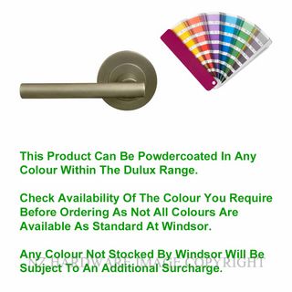 WINDSOR 8206 PC CHARLESTON 64MM LARGE ROUND ROSE HANDLE SET POWDERCOAT