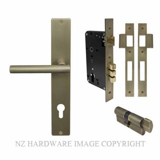 WINDSOR 8274 RB CHARLESTON SQUARE LONGPLATE E85 EURO LOCKSET ROMAN BRASS