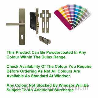WINDSOR 8274 PC CHARLESTON SQUARE LONGPLATE E85 EURO LOCKSET POWDERCOAT
