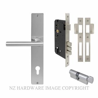 WINDSOR 8274 SC CHARLESTON SQUARE LONGPLATE E85 EURO LOCKSET SATIN CHROME