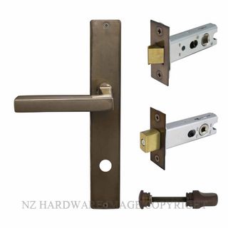 WINDSOR 8276 AB FEDERAL LONGPLATE PRIVACY SET ANTIQUE BRONZE