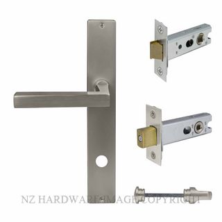 WINDSOR 8276 BN FEDERAL LONGPLATE PRIVACY SET BRUSHED NICKEL