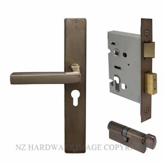 WINDSOR 8277 AB FEDERAL LONGPLATE E48 ENTRANCE SET ANTIQUE BRONZE