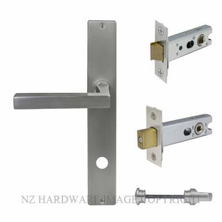 WINDSOR 8276 SC FEDERAL LONGPLATE PRIVACY SET SATIN CHROME