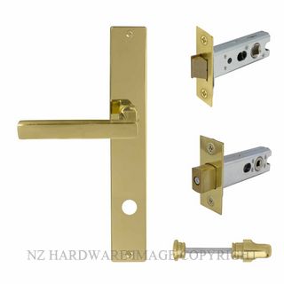 WINDSOR 8276 UB FEDERAL LONGPLATE PRIVACY SET UNLACQUERED BRASS