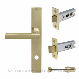 WINDSOR 8276 USB FEDERAL LONGPLATE PRIVACY SET UNLACQUERED SATIN BRASS
