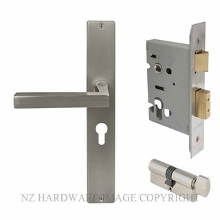 WINDSOR 8277 BN FEDERAL LONGPLATE E48 ENTRANCE SET BRUSHED NICKEL