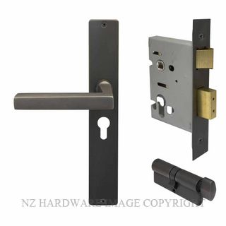 WINDSOR 8277 DRB FEDERAL LONGPLATE E48 ENTRANCE SET DARK ROMAN BRASS