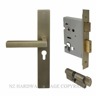 WINDSOR 8277 RB FEDERAL LONGPLATE E48 ENTRANCE SET ROMAN BRASS