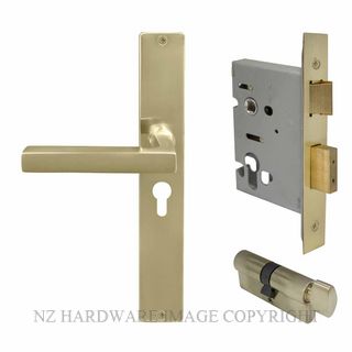 WINDSOR 8277 USB FEDERAL LONGPLATE E48 ENTRANCE SET UNLACQUERED SATIN BRASS