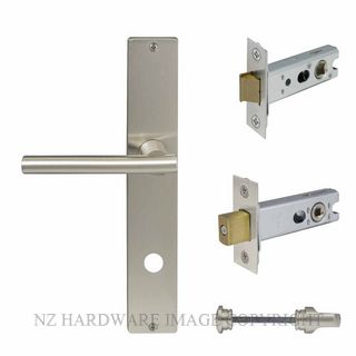 WINDSOR 8272 BN CHARLESTON SQUARE LONGPLATE PRIVACY SET BRUSHED NICKEL