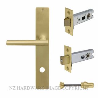 WINDSOR 8272 MSB CHARLESTON SQUARE LONGPLATE PRIVACY SET MATT SATIN BRASS