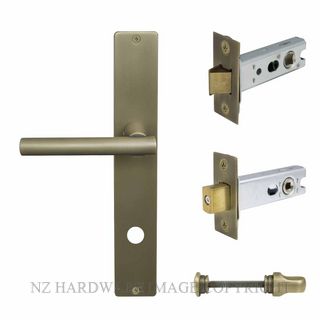 WINDSOR 8272 RB CHARLESTON SQUARE LONGPLATE PRIVACY SET ROMAN BRASS