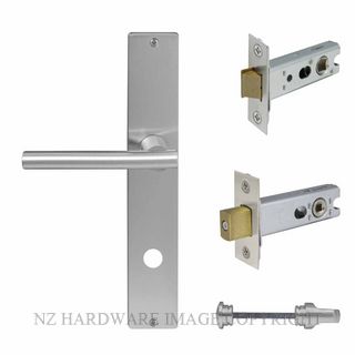 WINDSOR 8272 SC CHARLESTON SQUARE LONGPLATE PRIVACY SET SATIN CHROME