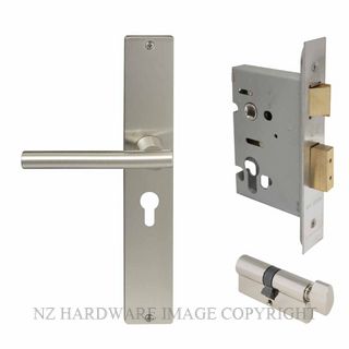 WINDSOR 8273 BN CHARLESTON SQUARE LONGPLATE E48 EURO LOCKSET BRUSHED NICKEL