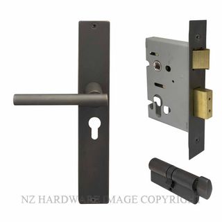 WINDSOR 8273 DRB CHARLESTON SQUARE LONGPLATE E48 EURO LOCKSET DARK ROMAN BRASS