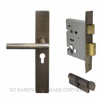WINDSOR 8273 OR CHARLESTON SQUARE LONGPLATE E48 EURO LOCKSET OIL RUBBED BRONZE