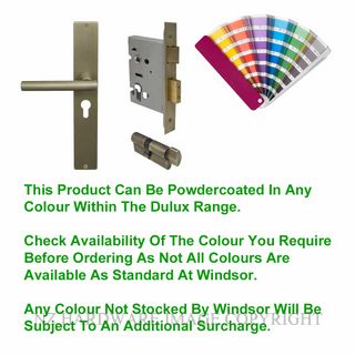 WINDSOR 8273 PC CHARLESTON SQUARE LONGPLATE E48 EURO LOCKSET POWDERCOAT