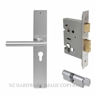 WINDSOR 8273 SC CHARLESTON SQUARE LONGPLATE E48 EURO LOCKSET SATIN CHROME