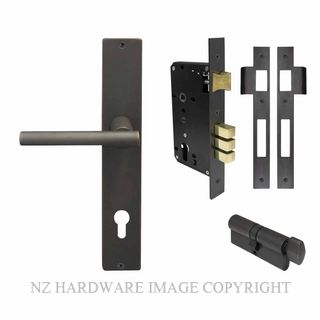 WINDSOR 8274 DRB CHARLESTON SQUARE LONGPLATE E85 EURO LOCKSET DARK ROMAN BRASS