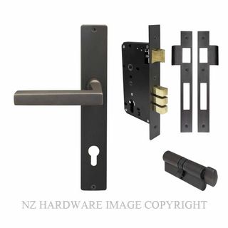WINDSOR 8288 DRB FEDERAL LONGPLATE E85 ENTRANCE SET DARK ROMAN BRASS