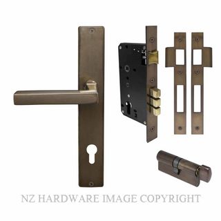 WINDSOR 8288 AB FEDERAL LONGPLATE E85 ENTRANCE SET ANTIQUE BRONZE