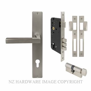 WINDSOR 8288 BN FEDERAL LONGPLATE E85 ENTRANCE SET BRUSHED NICKEL