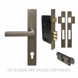 WINDSOR 8288 NB FEDERAL LONGPLATE E85 ENTRANCE SET NATURAL BRONZE