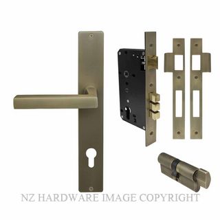 WINDSOR 8288 RB FEDERAL LONGPLATE E85 ENTRANCE SET ROMAN BRASS