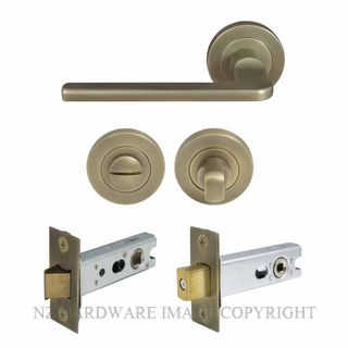 WINDSOR 8217 RB CHALET 52MM ROUND ROSE PRIVACY SET ROMAN BRASS