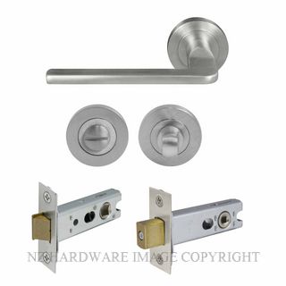 WINDSOR 8217 SC CHALET 52MM ROUND ROSE PRIVACY SET SATIN CHROME