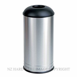 INDENT BOBRICK B2300 FLOOR STANDING DOME TOP BIN CAPACITY 68.1L SATIN STAINLESS