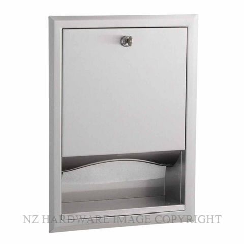 INDENT BOBRICK B359 RECESSED PAPER TOWEL DISPENSER SATIN STAINLESS