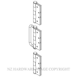BRIO BW3-100MPB WF HINGE HANDLE SET 100 MORTICED SQUARE PB