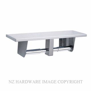 INDENT BOBRICK B2840 SURFACE MOUNT TOILET ROLL HOLDER-UTILITY SHELF SATIN STAINLESS