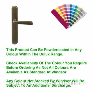 WINDSOR 8233LD PC VILLA OVAL LONGPLATE DUMMY HANDLE POWDERCOAT