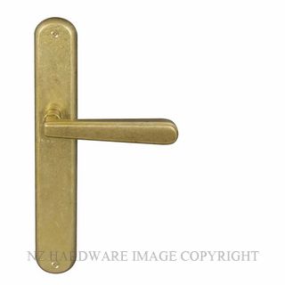 WINDSOR 8233LD RLB VILLA OVAL LONGPLATE DUMMY HANDLE RUMBLED BRASS