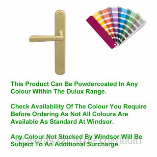 WINDSOR 8233RD PC VILLA OVAL LONGPLATE DUMMY HANDLE POWDERCOAT