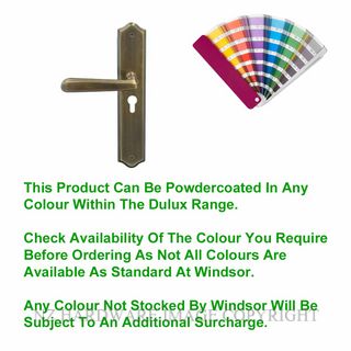 WINDSOR 8234 E48 PC VILLA TRADITIONAL LONGPLATE E48 KEYHOLE POWDERCOAT
