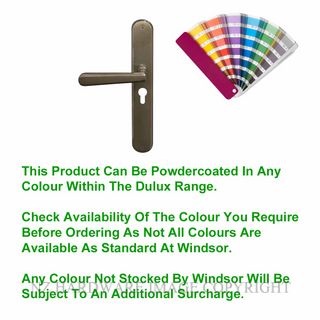 WINDSOR 8233 E48 PC VILLA OVAL LONGPLATE E48 KEYHOLE POWDERCOAT