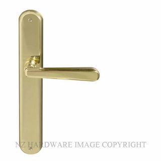 WINDSOR 8233LD PB VILLA OVAL LONGPLATE DUMMY HANDLE POLISHED BRASS-LACQUERED